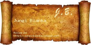 Jungi Bianka névjegykártya