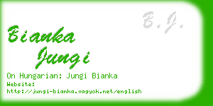 bianka jungi business card